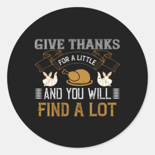 Sticker Rond Thanksgiving - Remercie-Moi Un Peu