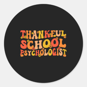Sticker Rond Thanksgiving School Psych Thanksgiving School Psyc