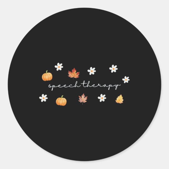 Sticker Rond Thanksgiving Speech Thanksgiving Speech Therapy Au (Devant)