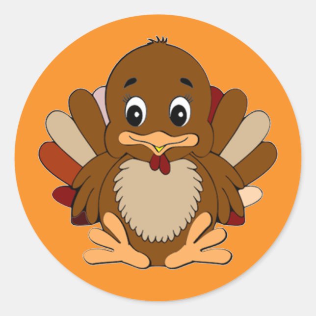 Sticker Rond Thanksgiving Turquie (Devant)