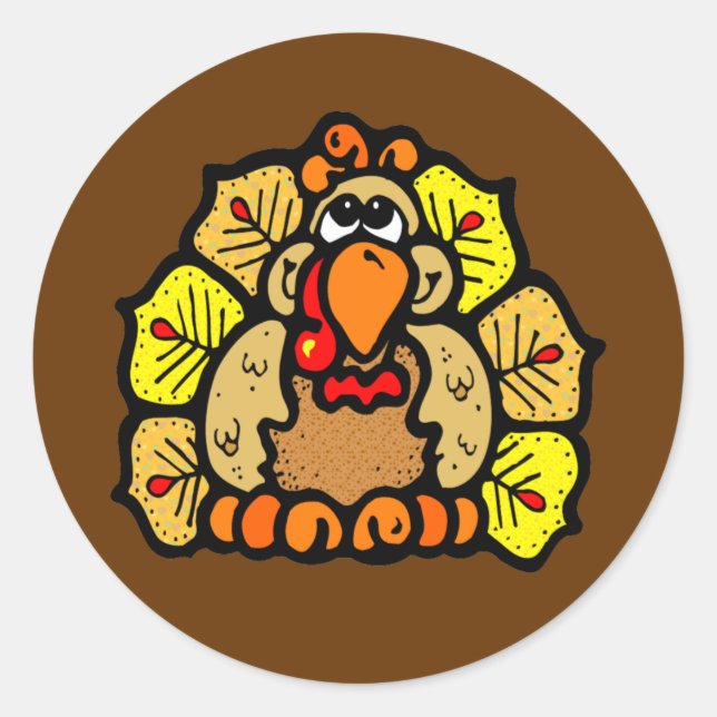 Sticker Rond Thanksgiving Turquie (Devant)