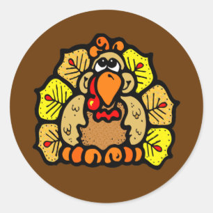 Sticker Rond Thanksgiving Turquie