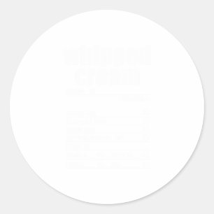 Sticker Rond Thanksgiving Whipped Cream Faits nutritionnels