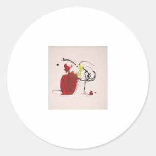 Sticker Rond Thatch lapin Abstrait Jeff Hankamer Artjunkhaus