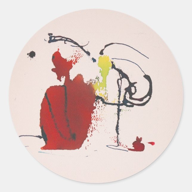 Sticker Rond Thatch lapin Abstrait Jeff Hankamer Artjunkhaus (Devant)