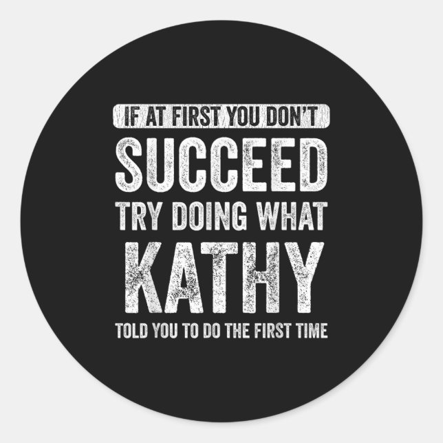 Sticker Rond That's My Name Co. Kathy Women's Black Modern Lett (Devant)