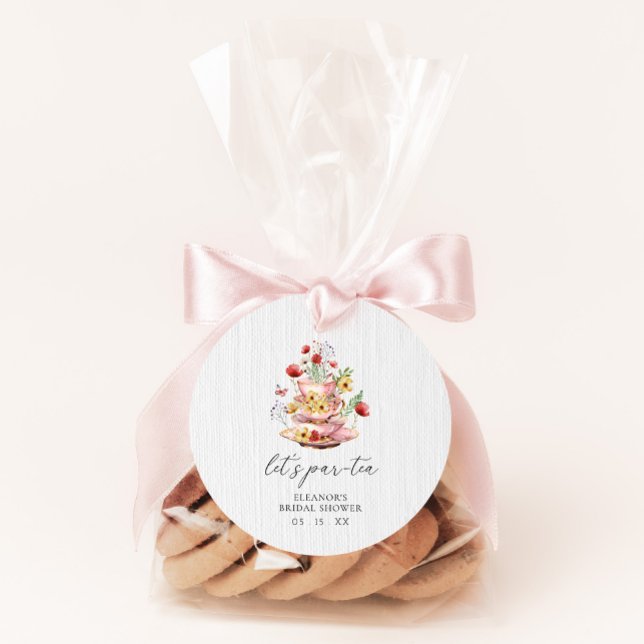 Sticker Rond Thé à l'eau de rose aux fleurs sauvages pour la ma (Créateur téléchargé)