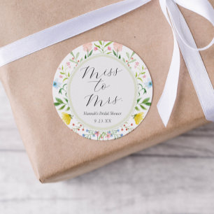 Sticker Rond Thé à temps Fantaisiste Fleurs de mariage