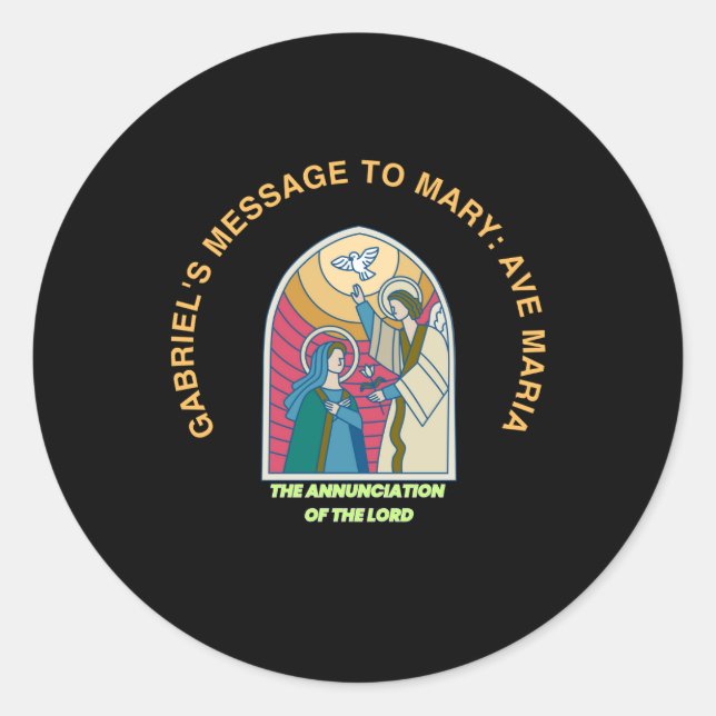 Sticker Rond The Annunciation of the Lord (Devant)