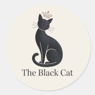 Sticker Rond The Black Cat