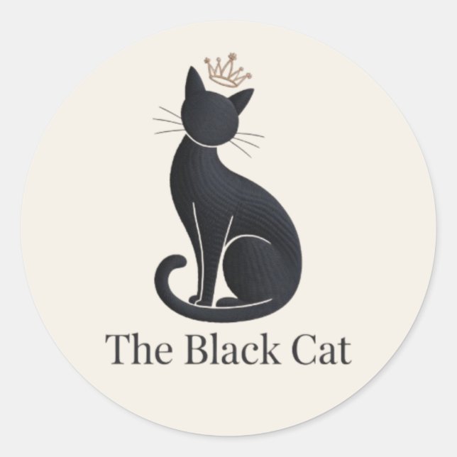 Sticker Rond The Black Cat (Devant)