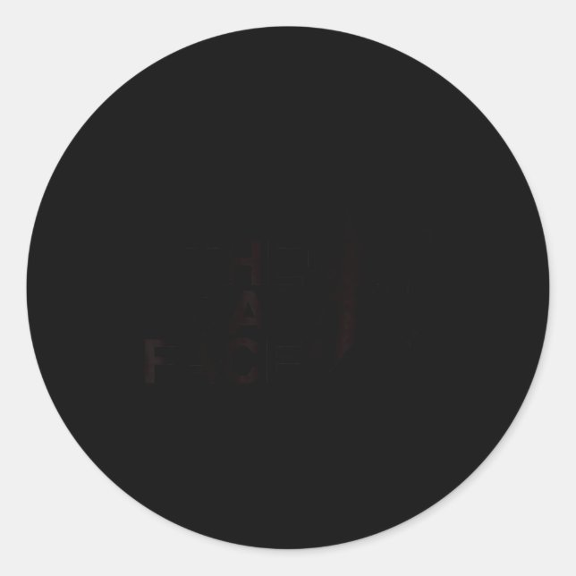 Sticker Rond The Cat Face Funny Design Women Men Girl Boy Cute  (Devant)