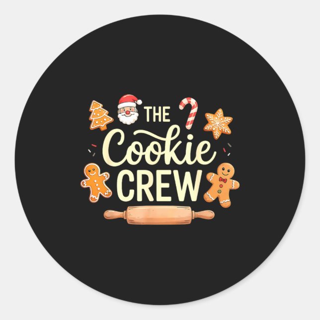 Sticker Rond The Cookie Crew Christmas Baking Cookie Lover  (Devant)