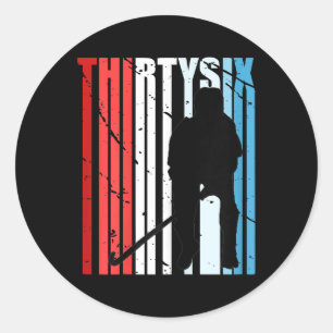 Sticker Rond Thé de joueur de hockey sur gazon pour filles de 1
