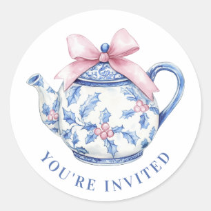 Sticker Rond Thé de Noël du grand-millénaire