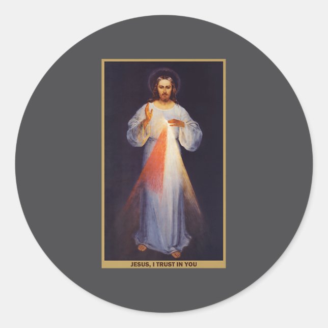 Sticker Rond The Divine Mercy Shirt Premium  (Devant)