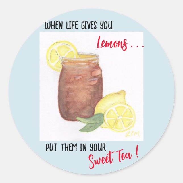 Sticker Rond Thé doux (Devant)