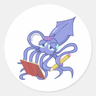 Sticker Rond The drawing calamari