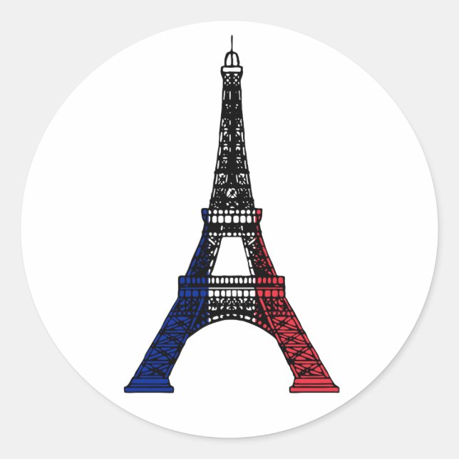 Sticker Rond The Eiffel Tower (Devant)