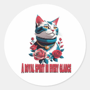 Sticker Rond The Eyes of a Noble Feline