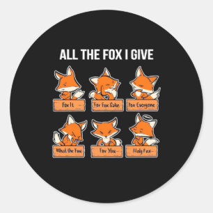 Sticker Rond The Fox I Give