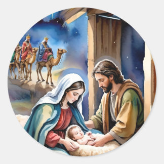 Sticker Rond The holy night