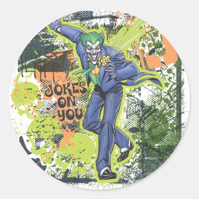 Sticker Rond The Joker Collage (Devant)