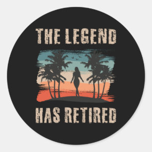 Sticker Rond The legend has retired