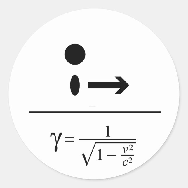 Sticker Rond The Lorentz Factor (Devant)