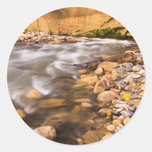 Sticker Rond The Narrows Of the Virgin River In Autumn 4