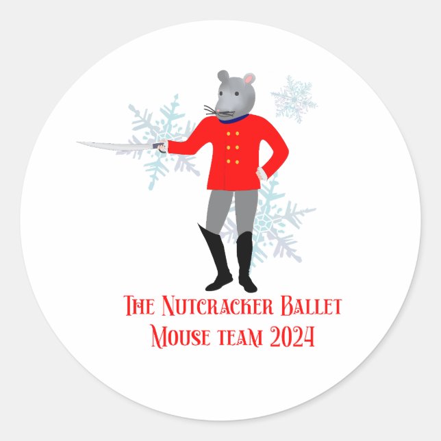 Sticker Rond The Nutcracker - Mouse Team 2024 (Devant)