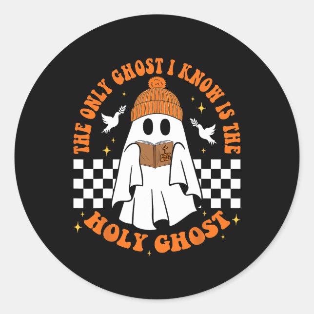Sticker Rond The Only Ghost I Know (Devant)