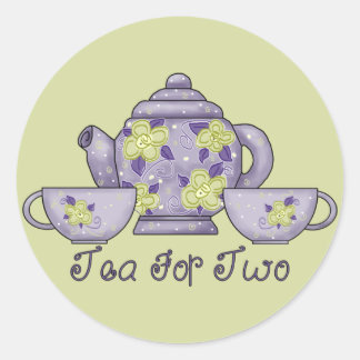 Sticker Rond Thé pour deux