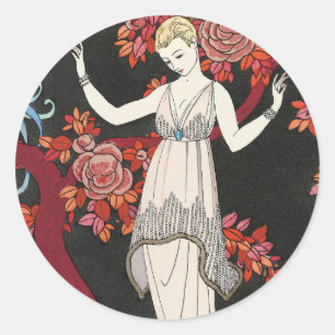 Sticker Rond The Science Tree Evening Dress - George Barbier