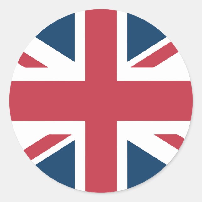 Sticker Rond The Union Jack British Flag (Devant)