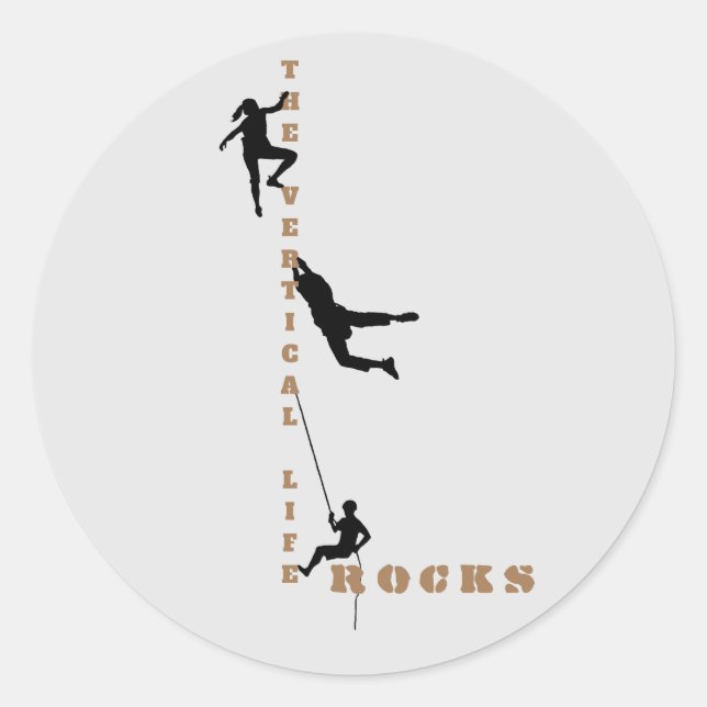 Sticker Rond The Vertical Life - Conception du climbing rock (Devant)