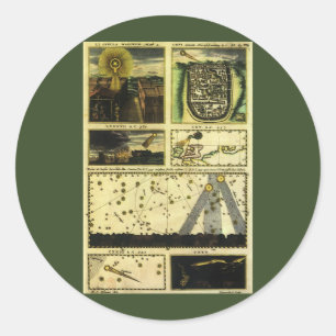 Sticker Rond Théâtre Cometicum Comets par Stanislaw Lubieniecki