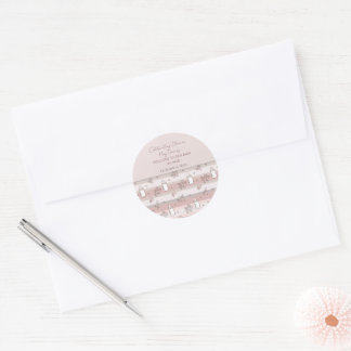 Sticker Rond Thème de biberon vintage pour Baby Shower
