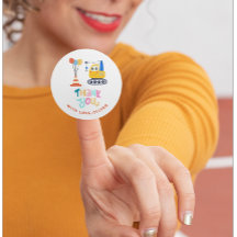 Thème de construction mignonne Anniversaire Merci