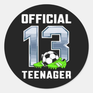 Sticker Rond Thème de football pour l'anniversaire officiel d'u