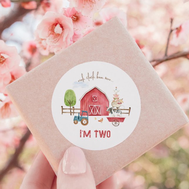 Sticker Rond Thème de la ferme (Créateur téléchargé)