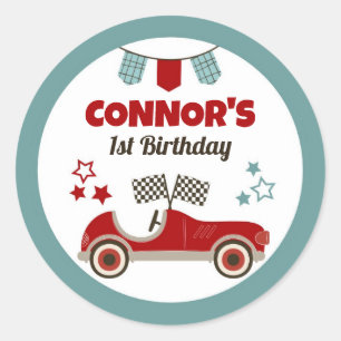 Sticker Rond Thème de la voiture de course