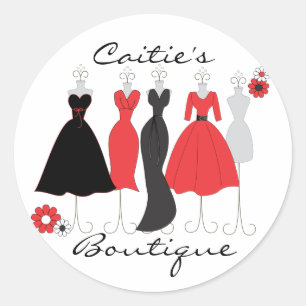 Sticker Rond Thème de Magasin-Marguerite de robe
