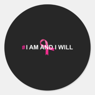 Sticker Rond Thème de soutien à la sensibilisation au cancer 20