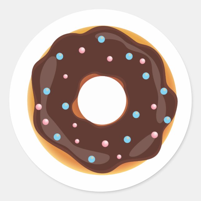 Sticker Rond Thème Donut (Devant)