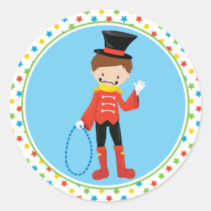 Sticker Rond Thème du cirque   Ringmaster