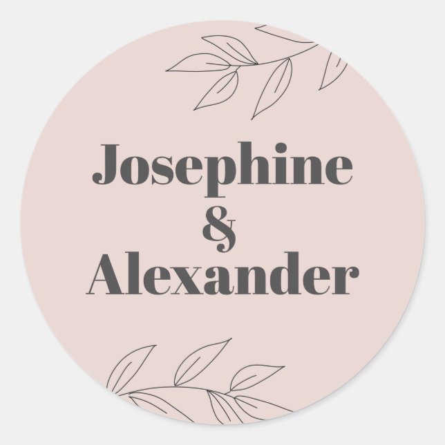 Sticker Rond Thème moderne minimal (Devant)