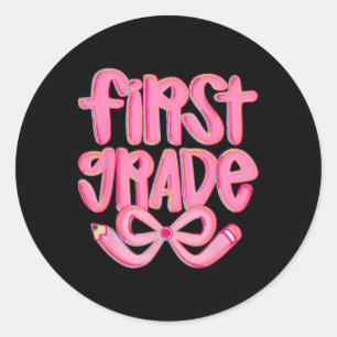 Sticker Rond Thème Prépa Première Année de Primaire Retour à l'