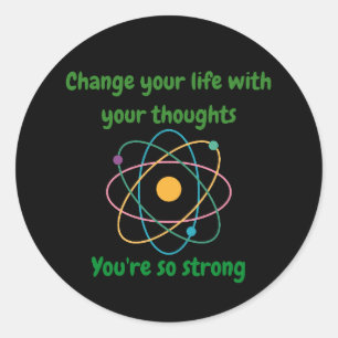 Sticker Rond Théorie de physique quantique Hommes Unisex Femmes