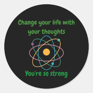 Sticker Rond Théorie de physique quantique Hommes Unisex Femmes